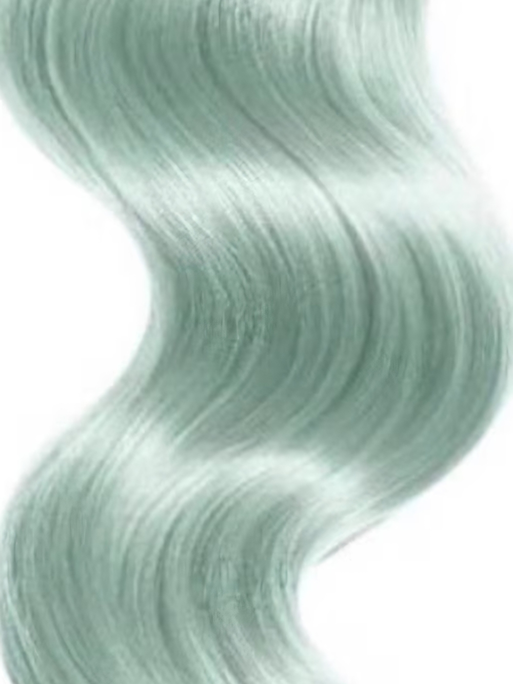 Mint Green Platinum Clear Snap In Hair Extentions